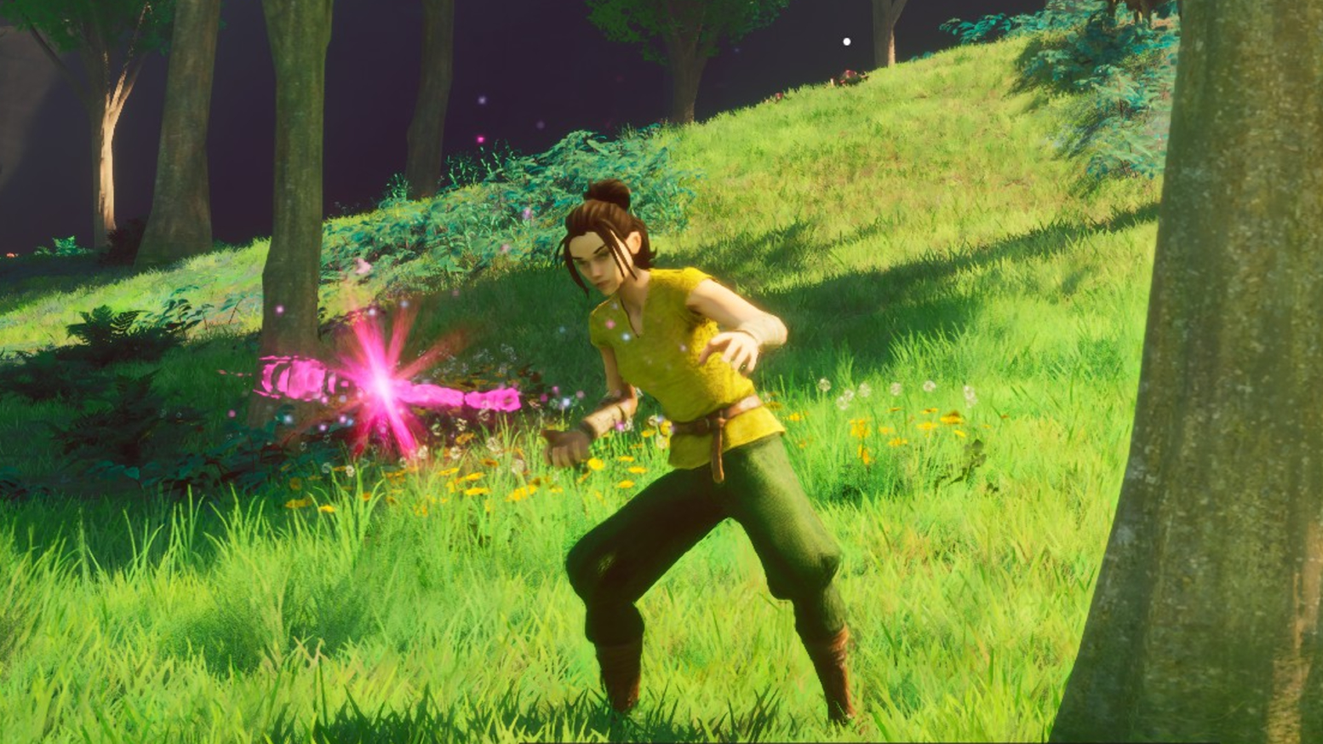 An adventurer readying their spectral axe in RuneScape: Dragonwilds.